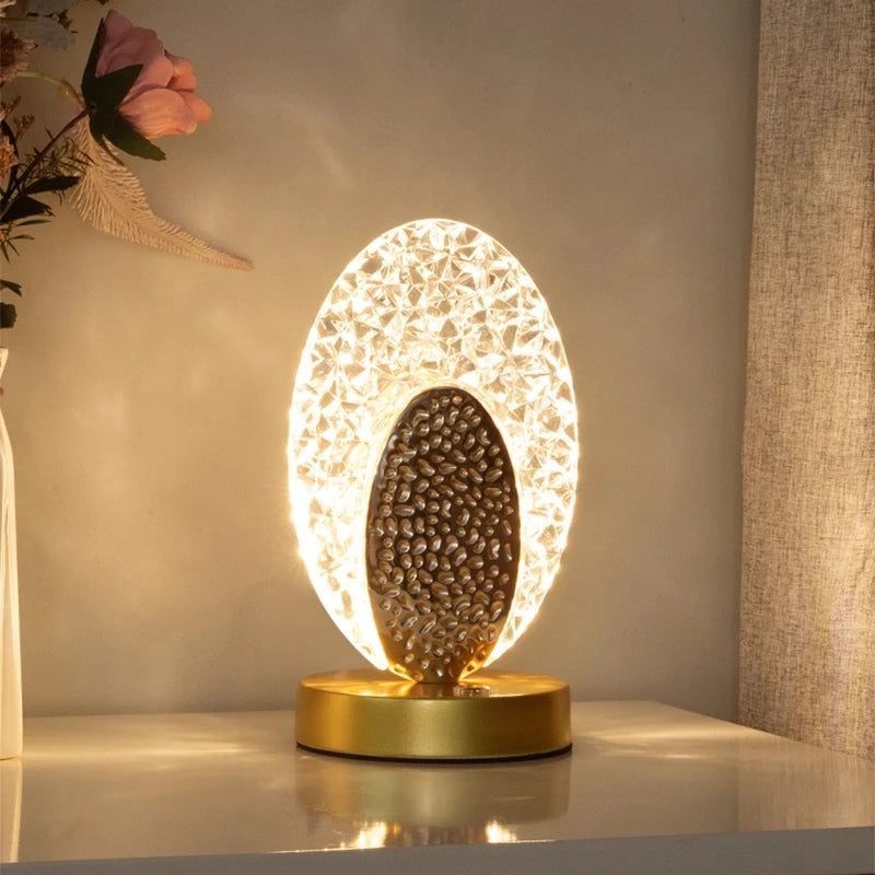 Chargeable Table Crystal Lamp