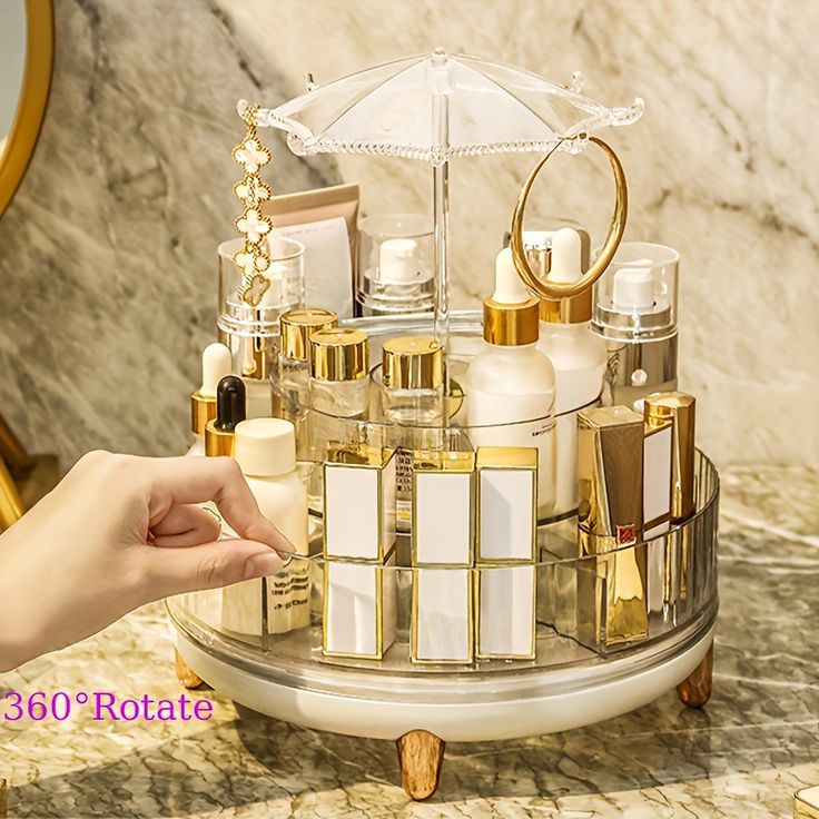 360 Rotating Desktop Make Up Holder Display Stand