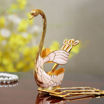 Luxury Swan Spoon Set