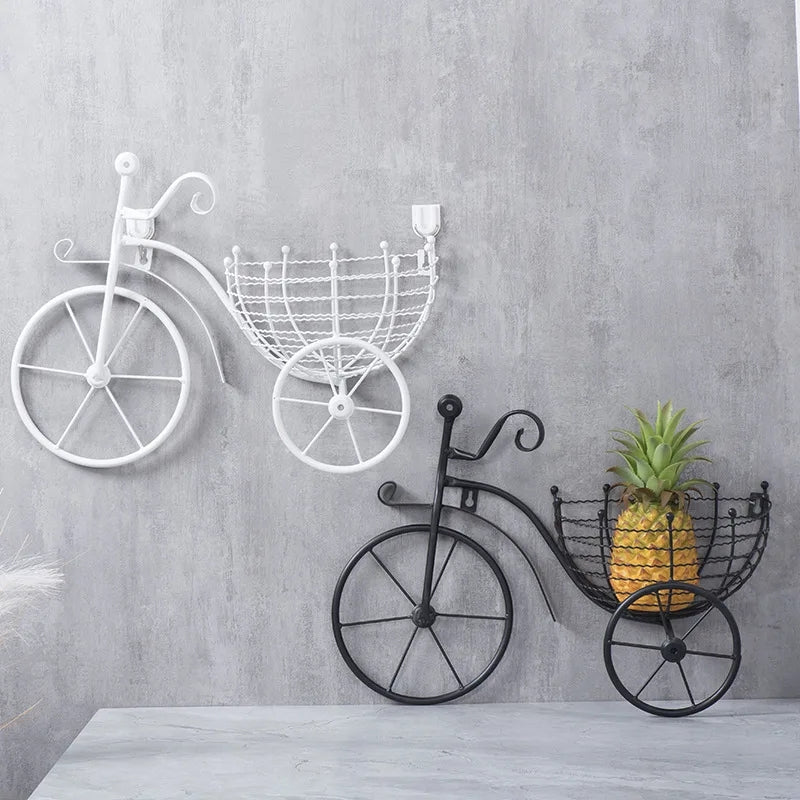 Wall Mounted Retro Metal Bicycle Flower Basket