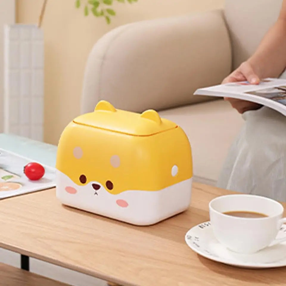 Creative Desktop Mini Trash Can Living Room With Cover