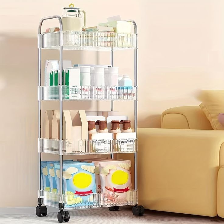 Clear acrylic smart trolley