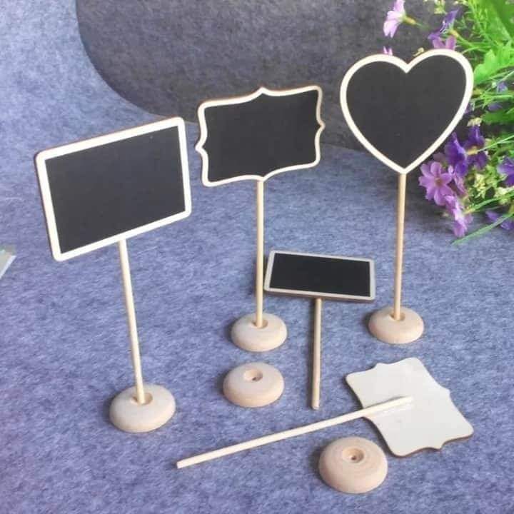 Mini Wooden Sign Chalkboard (6pcs Pack)