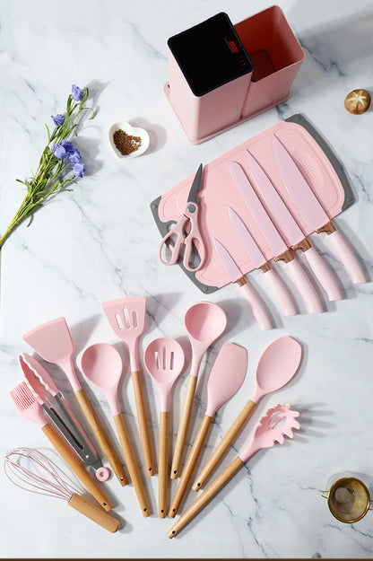 Silicone Cookware Spoon Sets (19pcs)