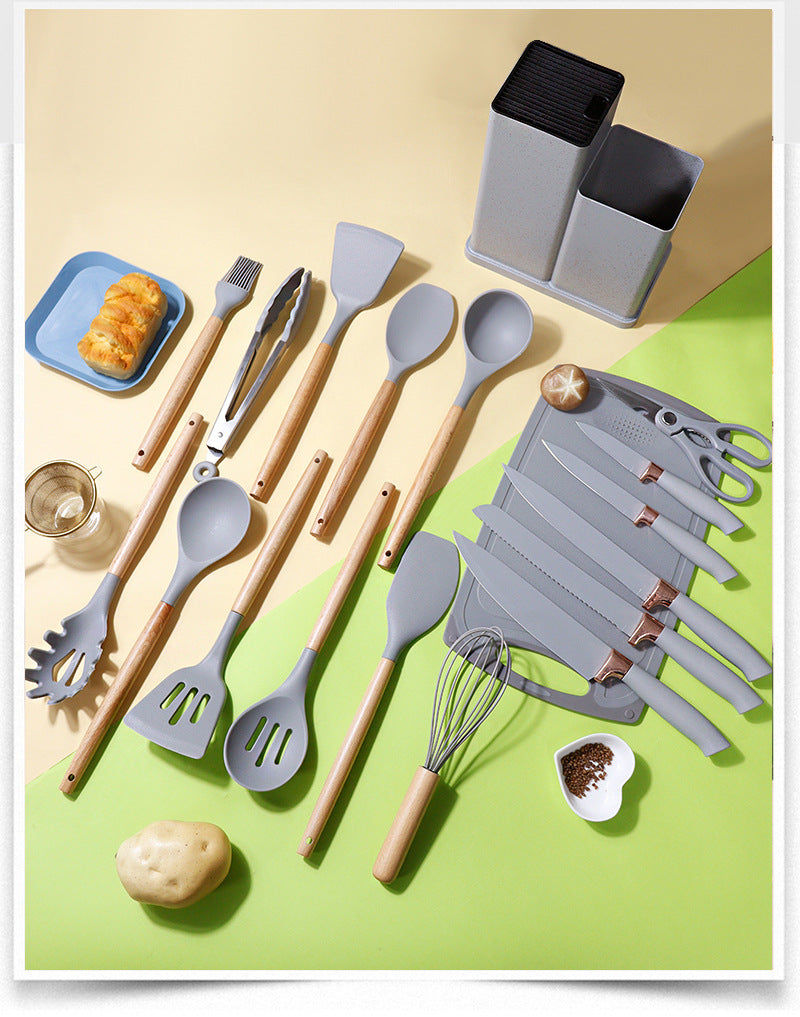 Silicone Cookware Spoon Sets (19pcs)