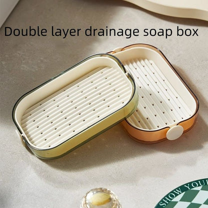 Plastic Double Layer Drain Soap Dish