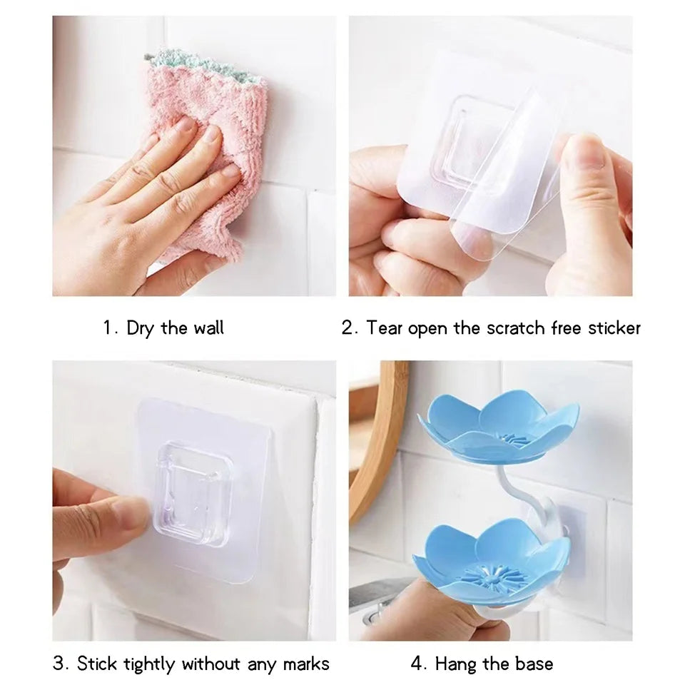 Wall Mounted Double Layer Flower Soap Dish