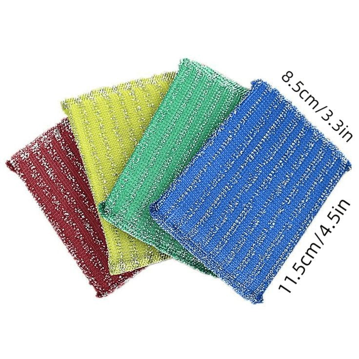 4pcs Double Sided Dishwashing Sponge (Random Colours)