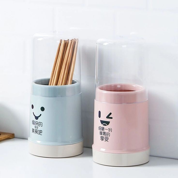 Smiley Cutlery Holder With Lid