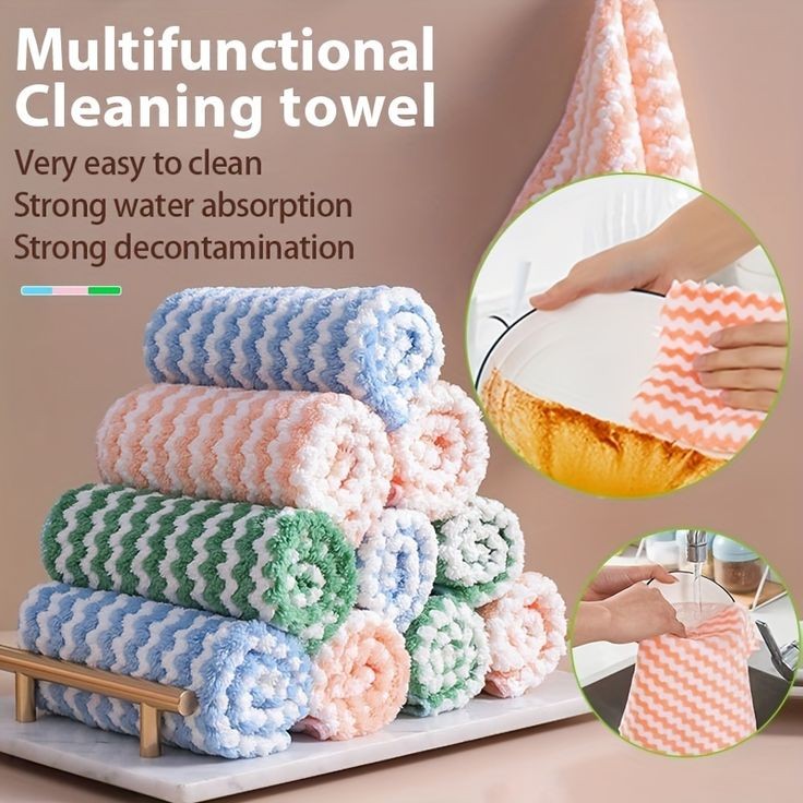 Super Absorbent Kitchen Cleaning Towel (4pcs)