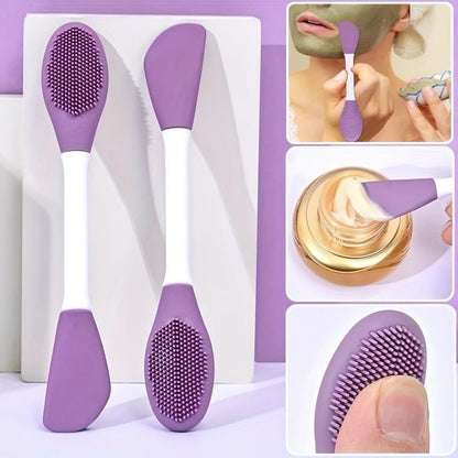 Double Head Silicone Facial Mask Brush