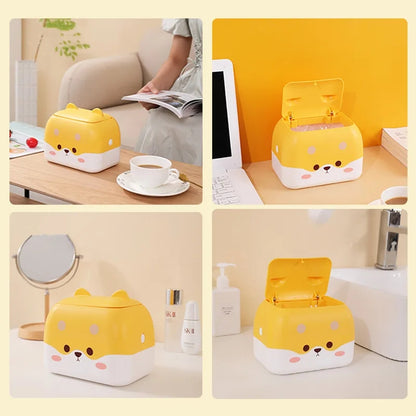 Creative Desktop Mini Trash Can Living Room With Cover