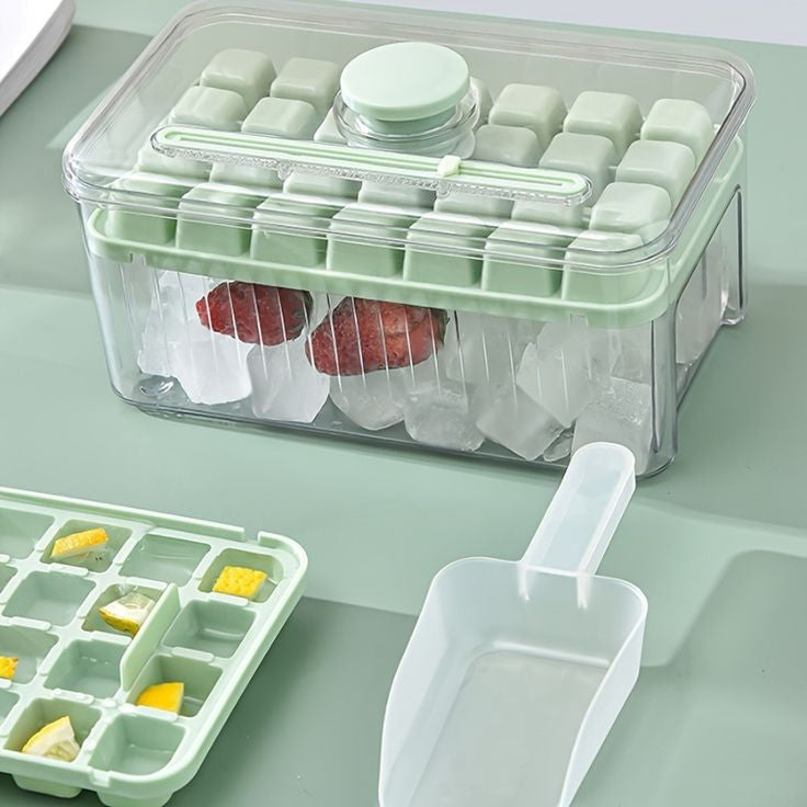 Ice Cube Tray With Lid And Bin