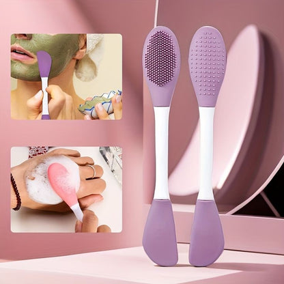 Double Head Silicone Facial Mask Brush