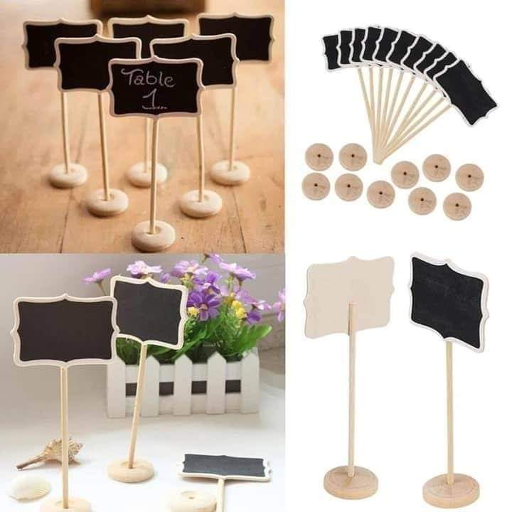 Mini Wooden Sign Chalkboard (6pcs Pack)