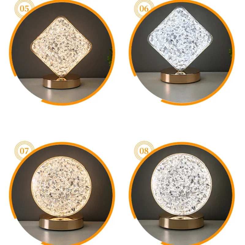 Chargeable Table Crystal Lamp