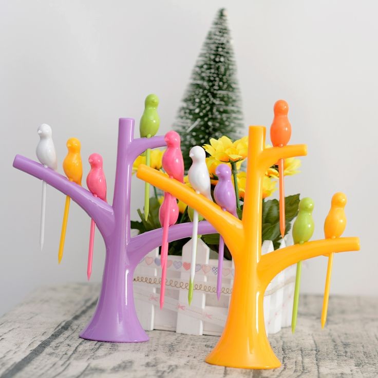 Bird Design Fruit Fork Set