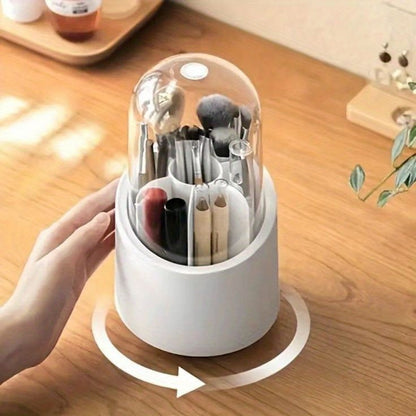 Covered Rotating Round Brush Holder