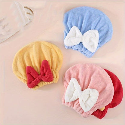 Water Absorbent Shower Cap With Bow