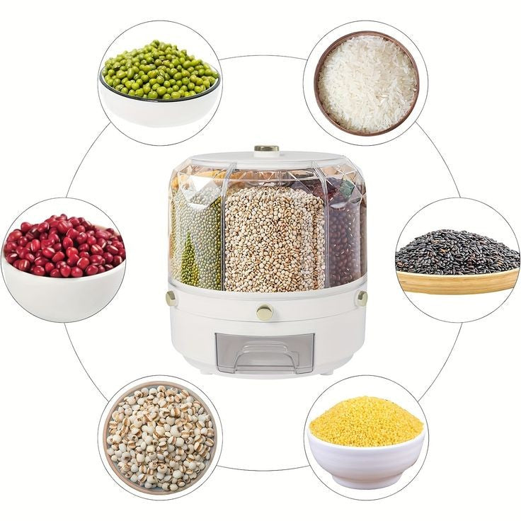 Sealed 360 Degree Rotating Rice Dispenser