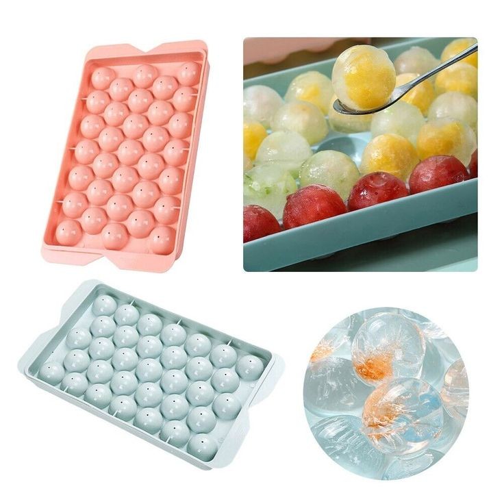 Round Ice Cube Tray With Lid