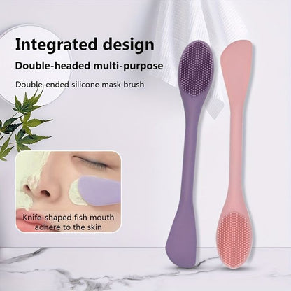 Double Head Silicone Facial Mask Brush