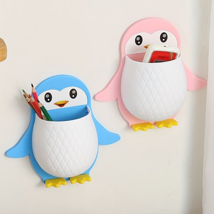 Cute Penguin Storage Holder Wall Mounted