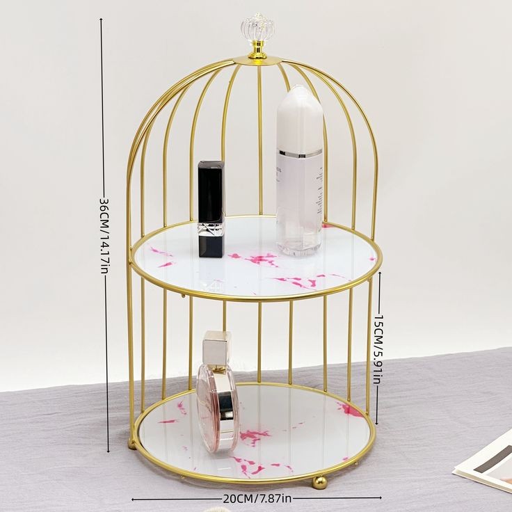 Nordic Style Bird Cage Makeup Storage Rack