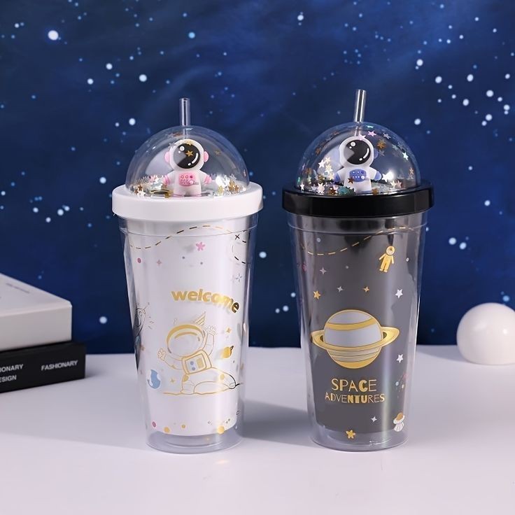 Astronaut Double Layer Starry Sky Printed Tumblers