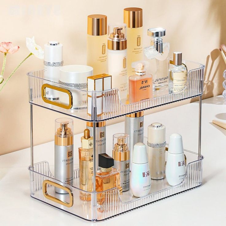 2-Tier Makeup Desk Organizer