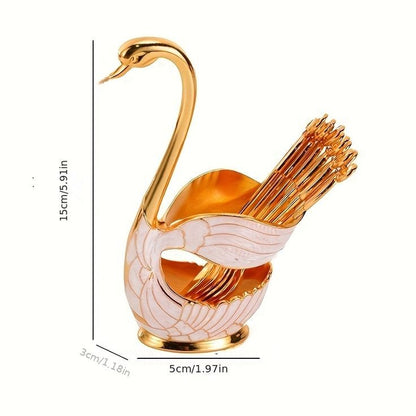 Luxury Swan Spoon Set