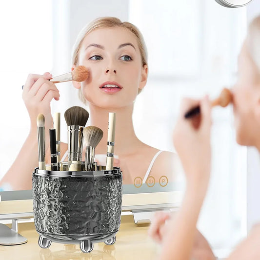 Luxury makeup brush holder