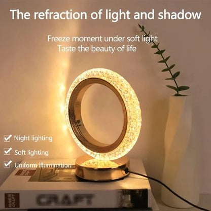 Rechargeable LED Circle Crystal Lamp