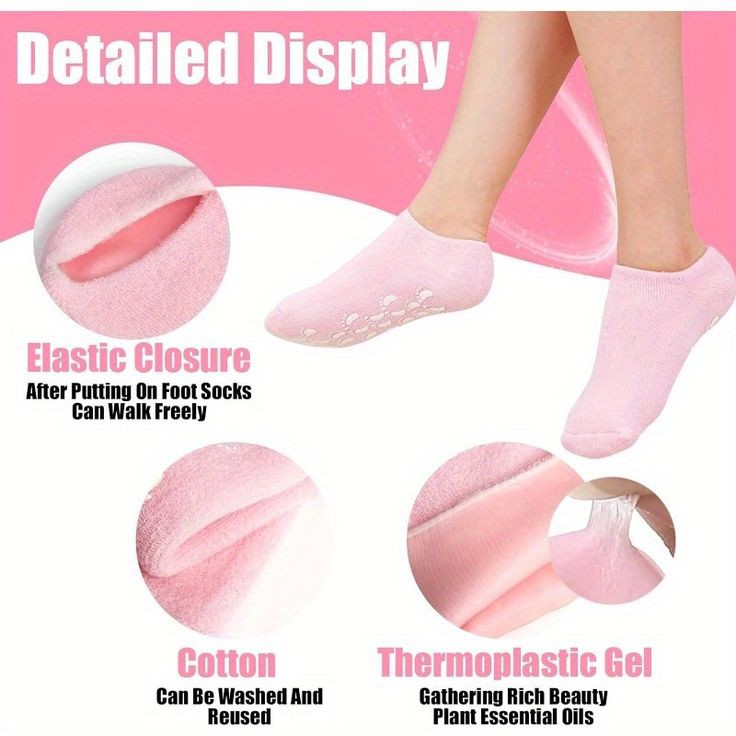 Silicone Spa Moisturizing Gel Socks