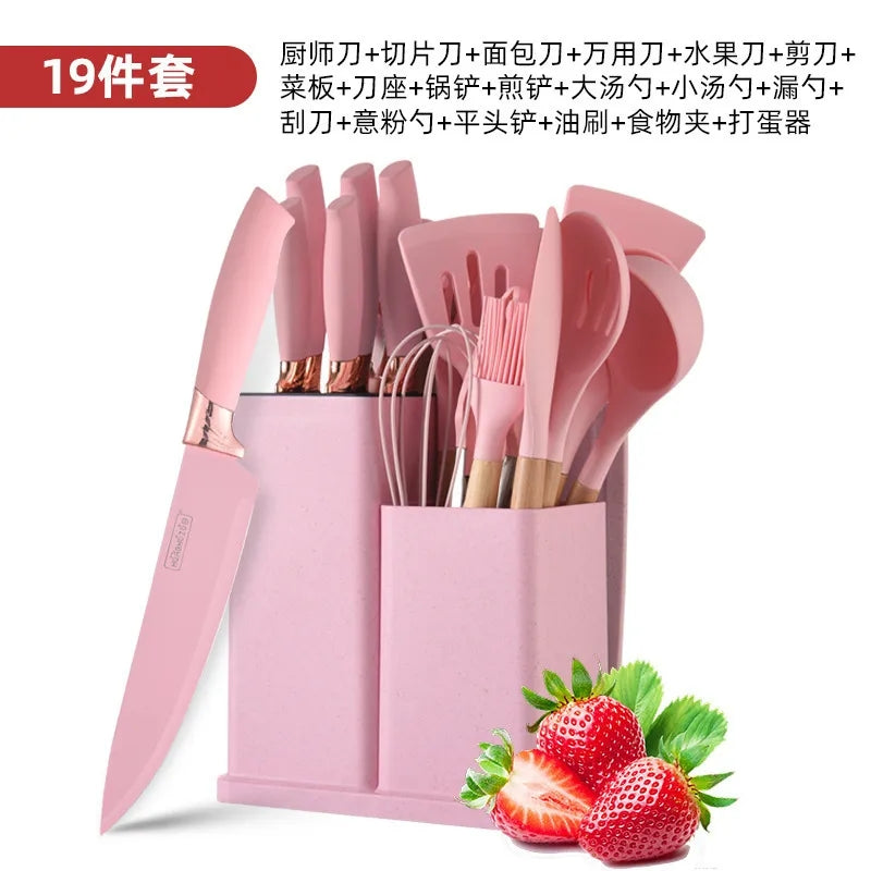 Silicone Cookware Spoon Sets (19pcs)