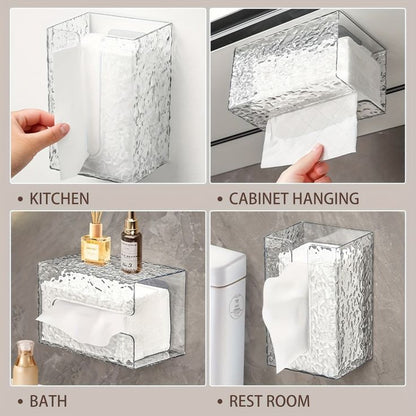 Wall Mounted Water Ripple Design Tissue Box