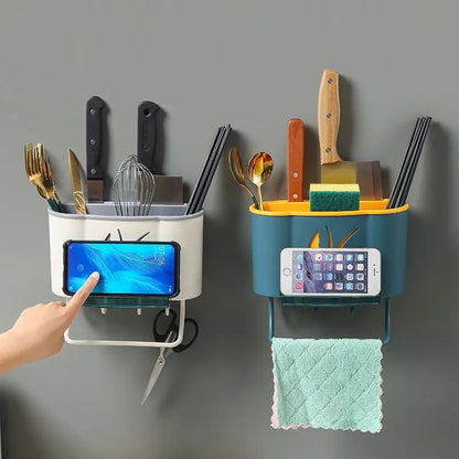 Multipurpose Wall Mounted Kitchen Rack