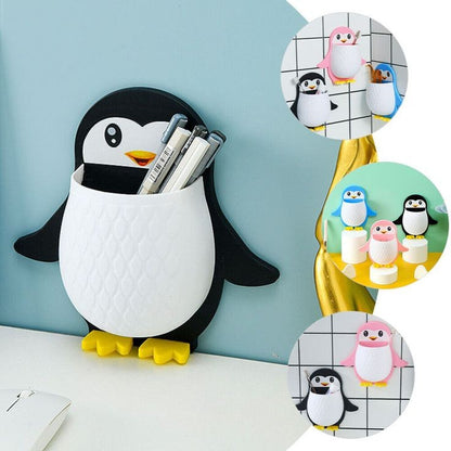 Cute Penguin Storage Holder Wall Mounted