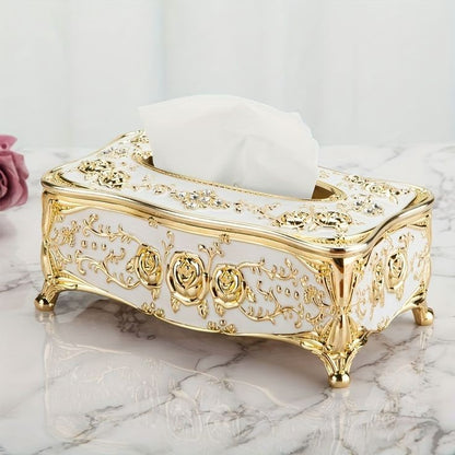 Luxury Tissue Box With Toothpick Dispenser