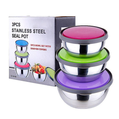 3Pcs Stainless Steel Bowl