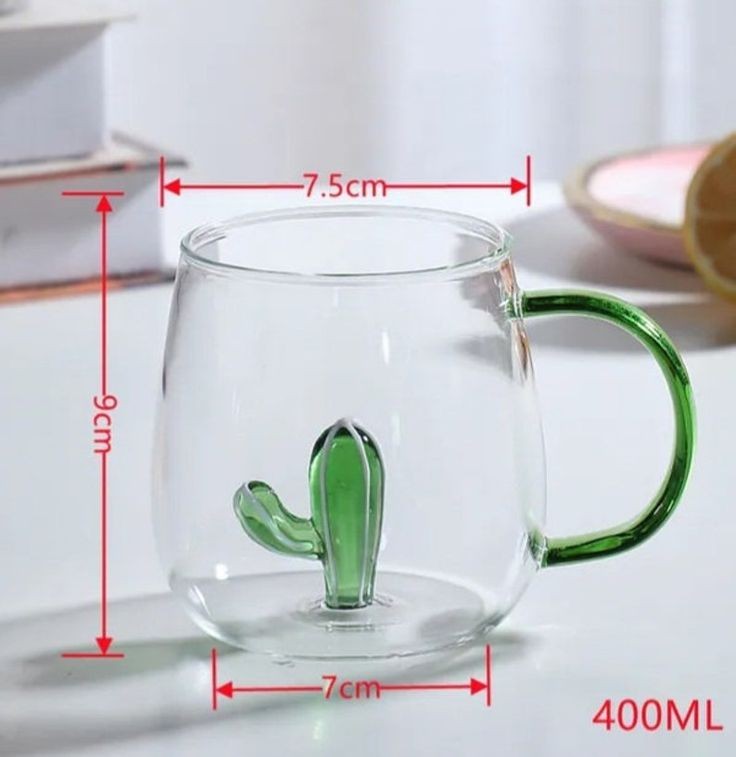 3d Transparent heat resistant glass cup