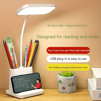 LED Eye Protection Table Lamp With Storage Holder