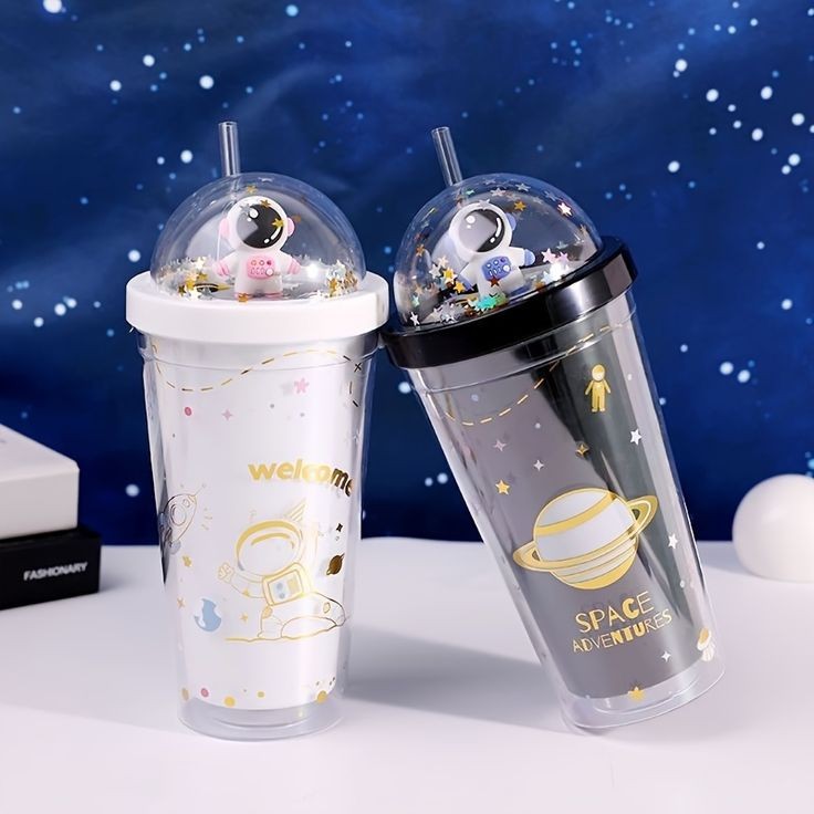 Astronaut Double Layer Starry Sky Printed Tumblers