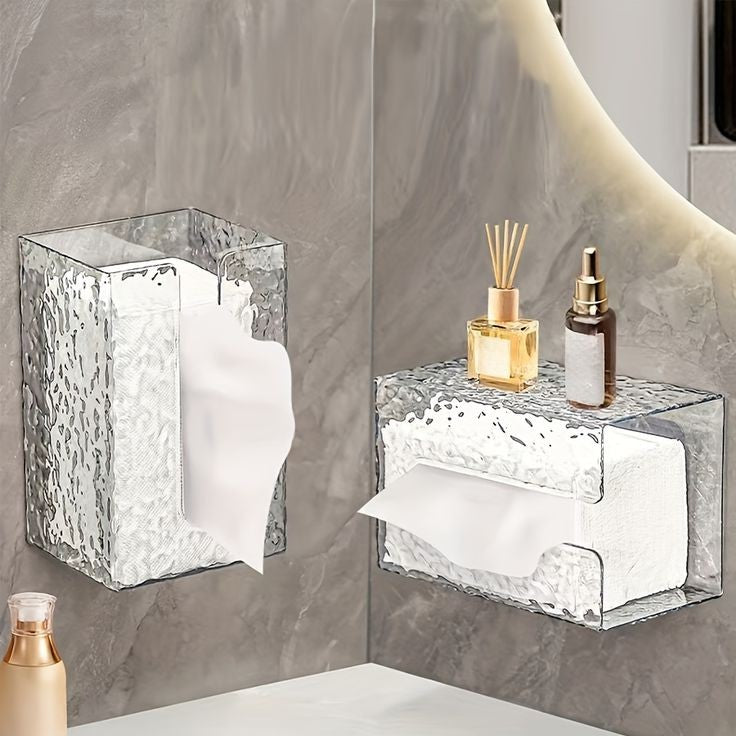 Wall Mounted Water Ripple Design Tissue Box