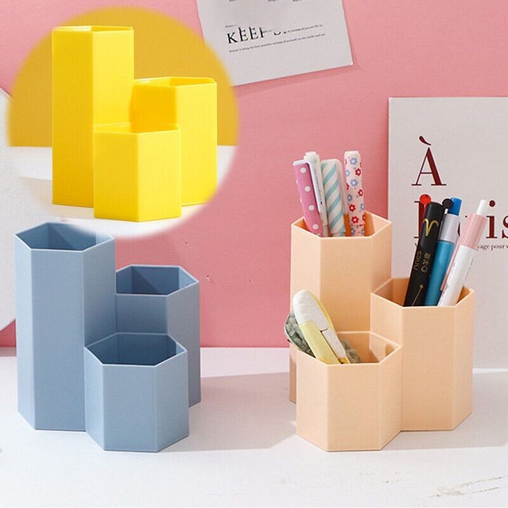 Hexagon Shape Pen & Desk Organizer