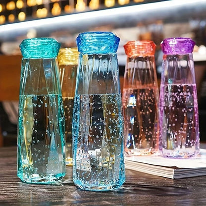 Diamond Glass Water Bottle