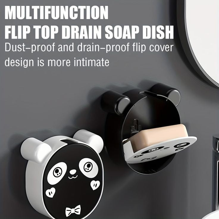 Cute Panda Soap Drain Box