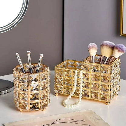 Nordic 2 In 1 Crystal Makeup Brush Holder