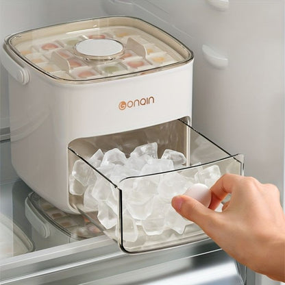 Easy Press Type Ice Cube Bucket With Tong