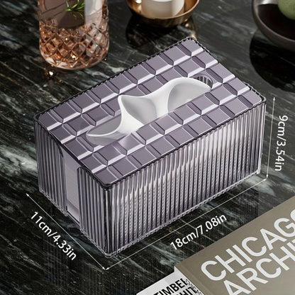 Luxury solid crystal desktop tissue box